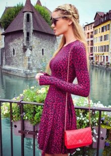 Pink leopard print dress