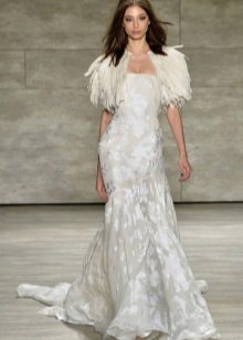 Feather bolero for evening dress