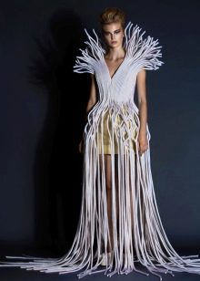 Unusual evening dress by Jean Louis Sabaji long