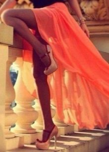Matching shoes for an orange dress