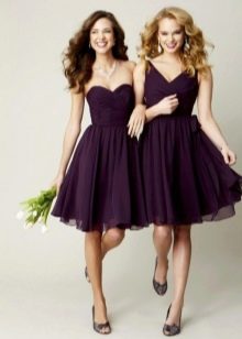 Short eggplant dresses