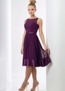 Mid-length eggplant dress