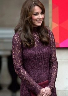 Lace eggplant dress