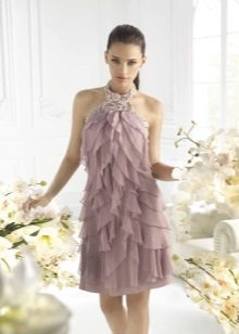 Sheath chiffon cocktail dress