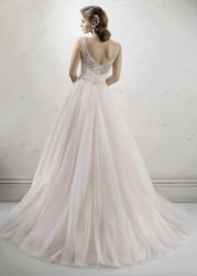 Open Back Chiffon Wedding Dress