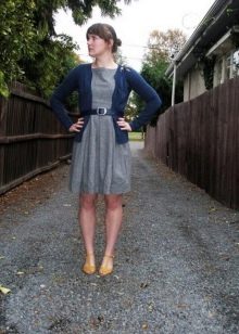 Dark jacket for a gray dress