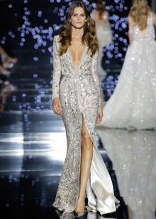 소매가 있는 Zuhair Murad 웨딩 드레스
