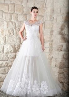 Robe de mariée de Tanya Grig avec une jupe transparente