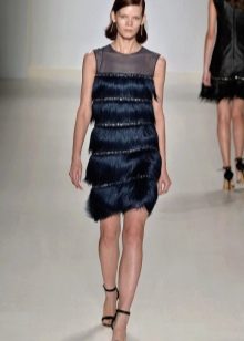 Midi fringe gown