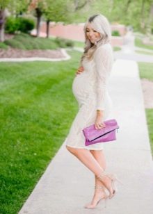 White summer maternity dress