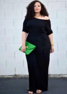 Long black dress for chubby