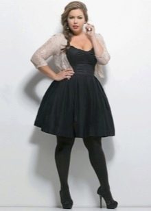 Black dress for plump with black shoes
