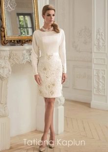 Short wedding dress from Tatiana Kaplun from the collection Lady of quality, closed