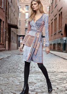 Colored wrap dress