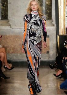 Floor-length jersey dress