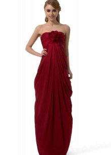 Long dress with draped belly