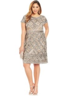 Medium length dress for overweight, hiding the belly