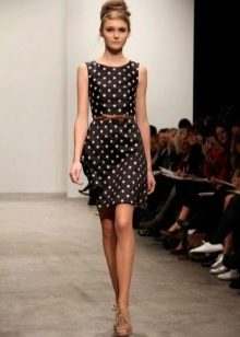 Brown polka dot dress