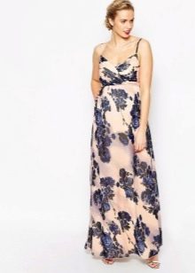 Long dress for pregnant women in cambric
