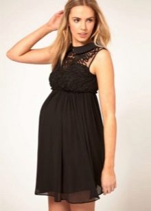 Black short dress for pregnant women