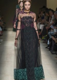 Black organza dress