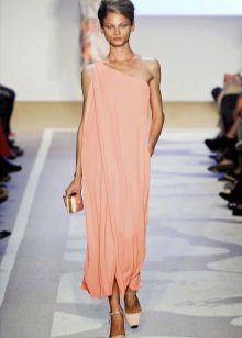 Peach midi dress