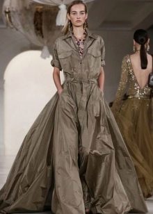 Long puffy safari dress from designers