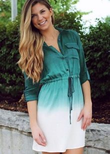 Custom color safari dress