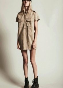 Safari short shirt dress