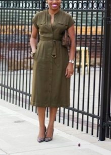 Khaki safari dress