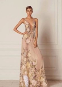 Summer sundress in a large flower
