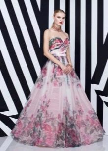 Puffy a-line evening dress