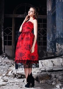 Floral midi dress puffy