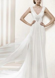White Greek Draped Dress