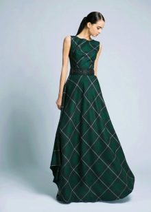 Plaid jersey dress