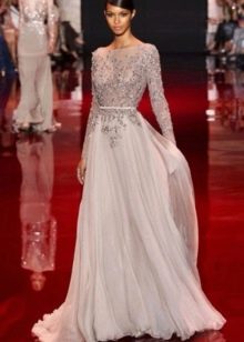 Long dress with long sleeves