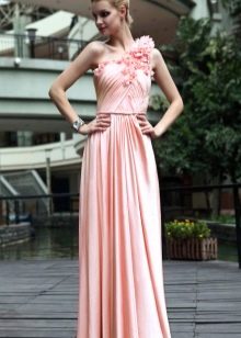 Floor-length silk dress