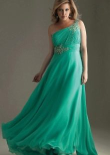 Empire-style floor-length dress for plump