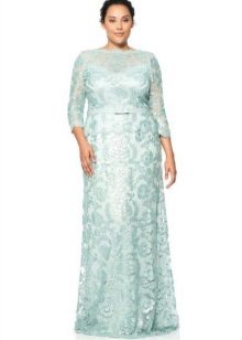 Floor-length dress for overweight