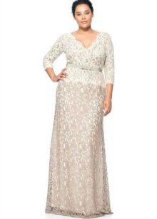 Floor-length dress for overweight