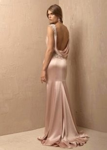 Open Back Silk Dress