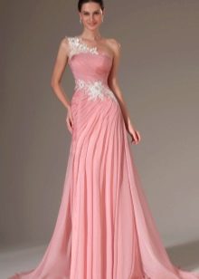 Pink one shoulder dress