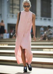 Pink Sleeveless Casual Dress