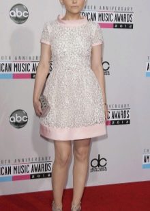 Pink dress with gray beads