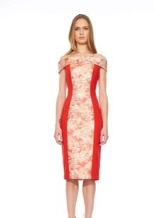 Pink dress with red insert