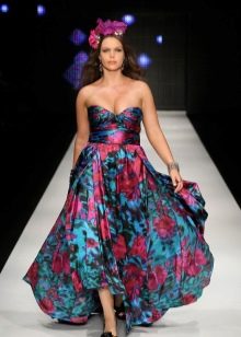 Plump print silk dress
