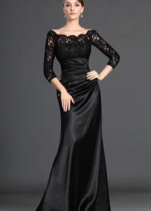 Black silk dress