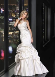 Mermaid silk wedding dress