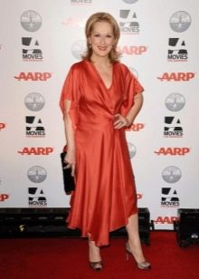 Midi Satin Terracotta Dress