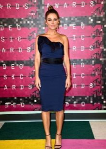 Short blue and black dress
